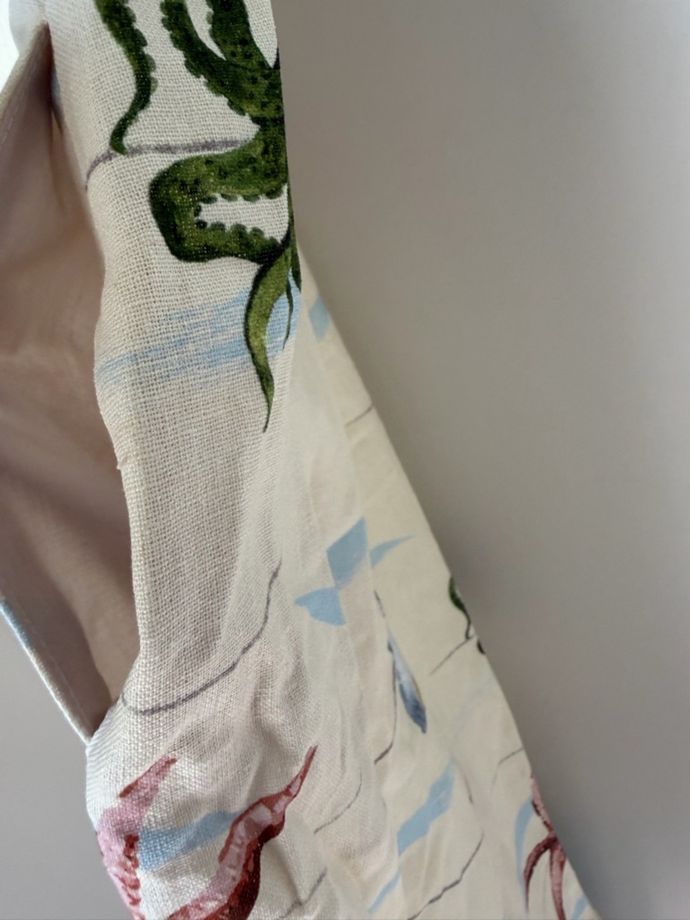 Caroline Constas cream ocean Sea Life Print linen sleeveless maxi dress - Picture 4 of 9